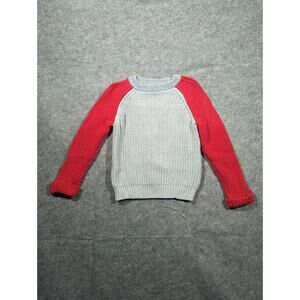 Mini Biden Gray Red Holiday Crew Neck Size 7-8Y Sweater